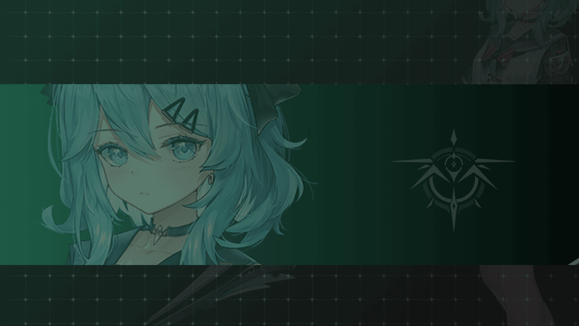 Green Temonji Aoi Background